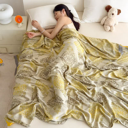 Vintage Pattern Bamboo Fiber Summer Blanket - image 3
