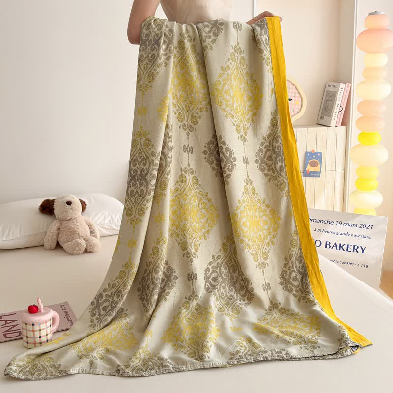 Vintage Pattern Bamboo Fiber Summer Blanket - image 4