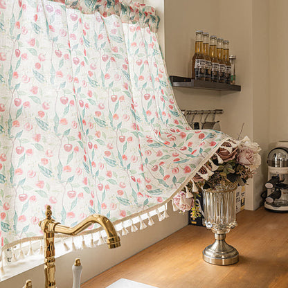 Country Cottage Cherry Small Window Drape - image 6