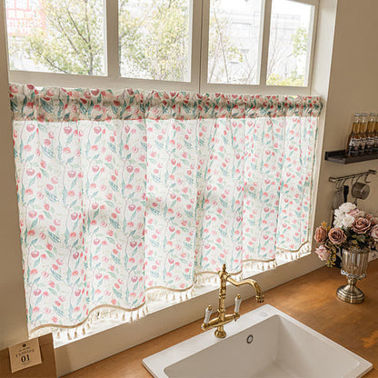 Country Cottage Cherry Small Window Drape - image 1