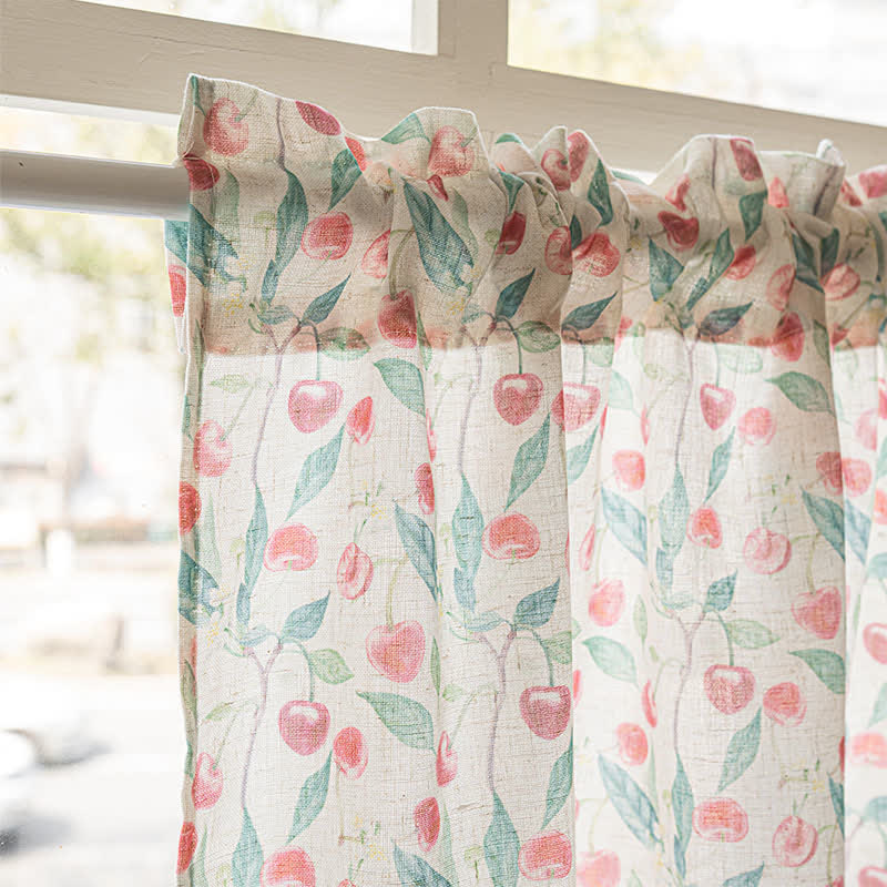 Country Cottage Cherry Small Window Drape - image 7