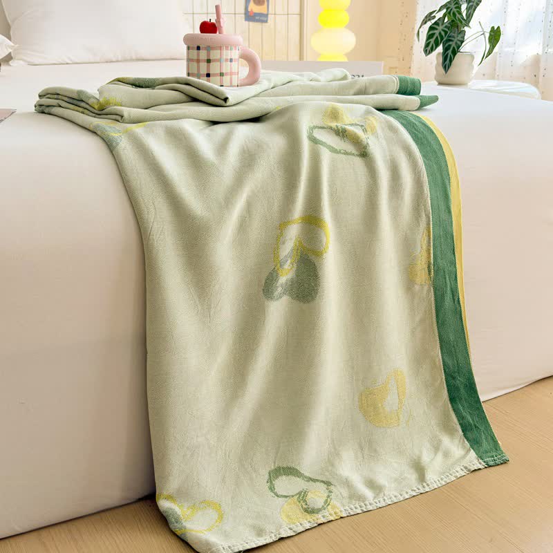 Green Heart Bamboo Fiber Summer Blanket - 79"W x 90"L - image 0