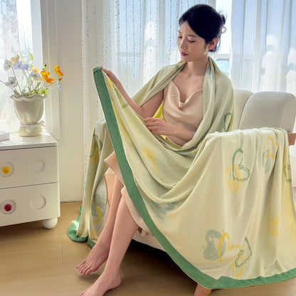 Green Heart Bamboo Fiber Summer Blanket - image 4