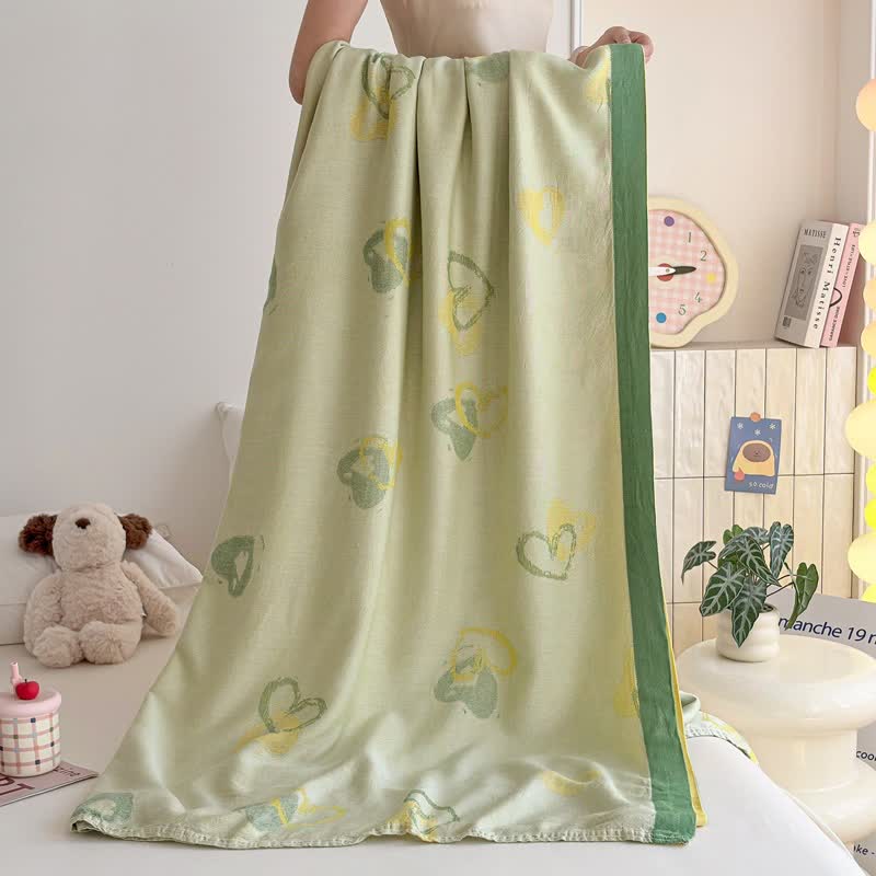 Green Heart Bamboo Fiber Summer Blanket - image 3