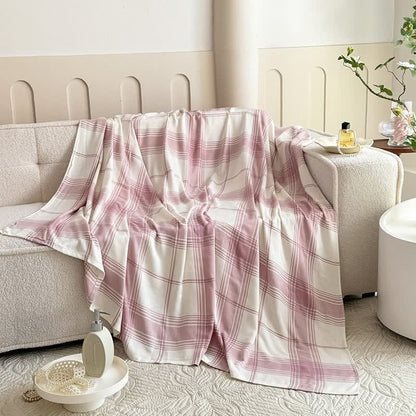 Classic Plaid Bamboo Fiber Blanket - image 3