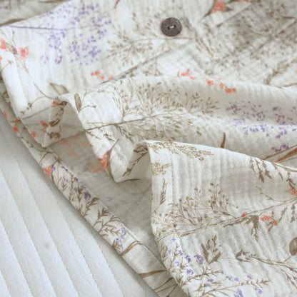 Muted Floral Cotton Gauze Pajama Set - image 10