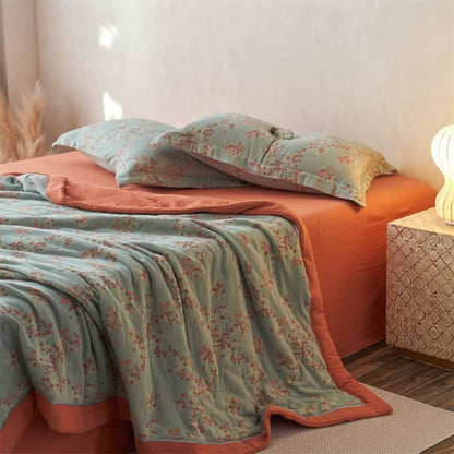 Cotton Gauze Jacquard Floral & Bow Bedding - image 1