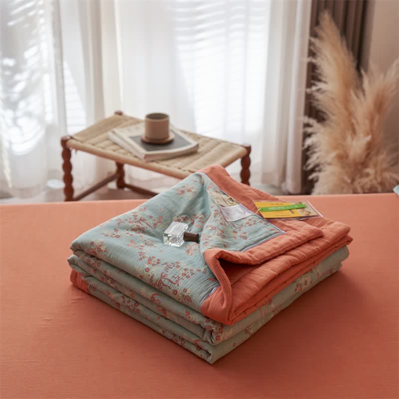 Cotton Gauze Jacquard Floral & Bow Bedding - image 11