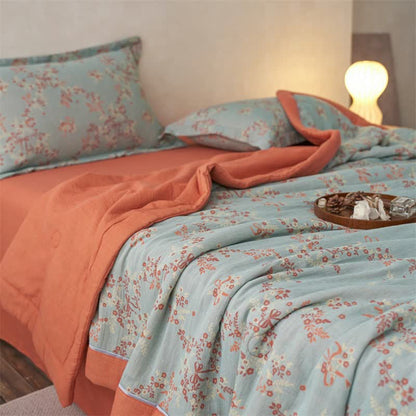 Cotton Gauze Jacquard Floral & Bow Bedding - image 4