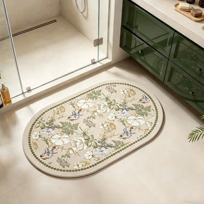 Floral Diatom Mud Quick-Dry Bathroom Mat - image 3