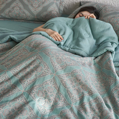 Cotton Gauze Jacquard Vintage Pattern Bedding - image 2