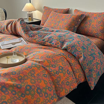 Vintage Daisy Pure Cotton Gauze Bedding(4PCS) - image 1