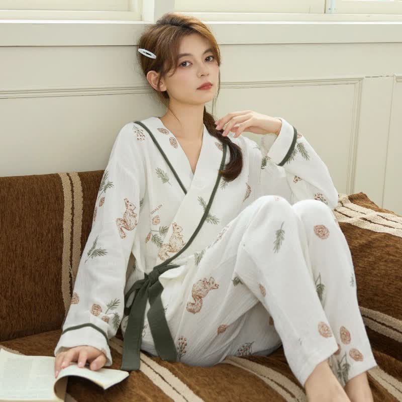 Woodland Squirrel & Acorn Loungewear Set - image 1