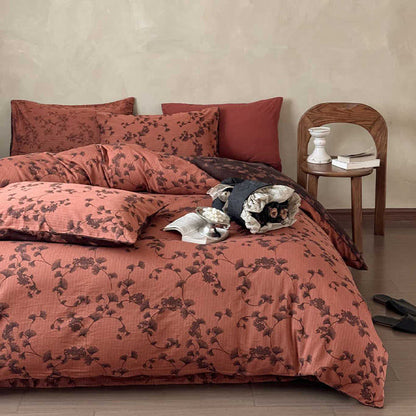 Vintage Ginkgo Leaf Pure Cotton Bedding(4PCS) - image 11