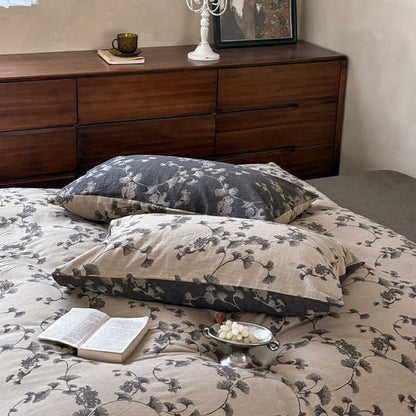 Vintage Ginkgo Leaf Pure Cotton Bedding(4PCS) - image 9