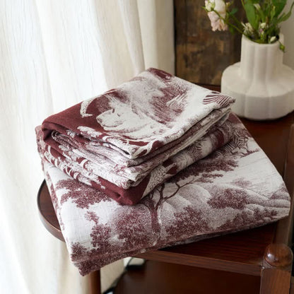 Country Toile Pure Cotton Sheet Bedspread - image 6