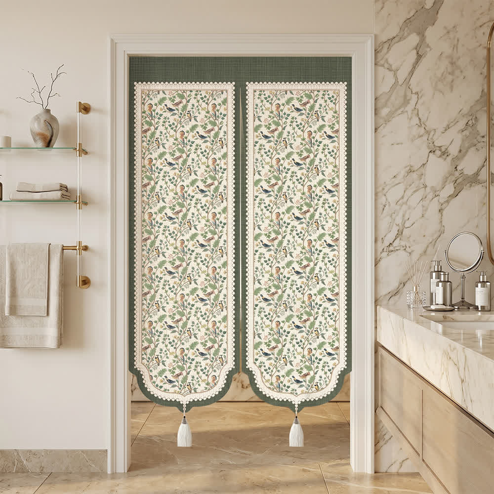 Forest Birds & Botanical Doorway Curtain - image 3