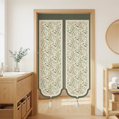 Forest Birds & Botanical Doorway Curtain - image 1