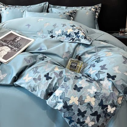 Butterfly Embroidered Pure Cotton Bedding Set(4PCS) - image 2