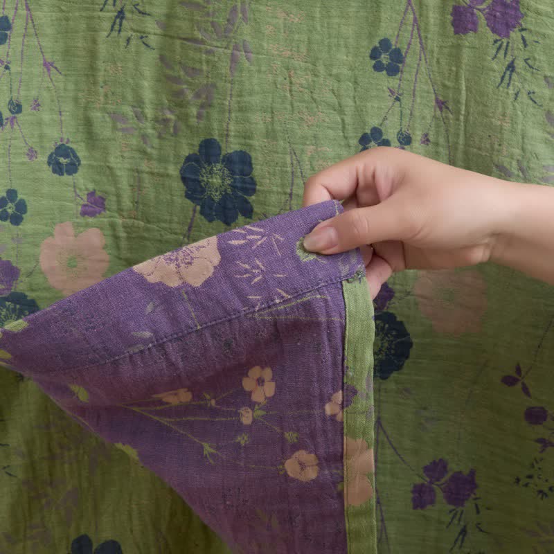 Garden Floral Organic Cotton Kimono Robe - image 13