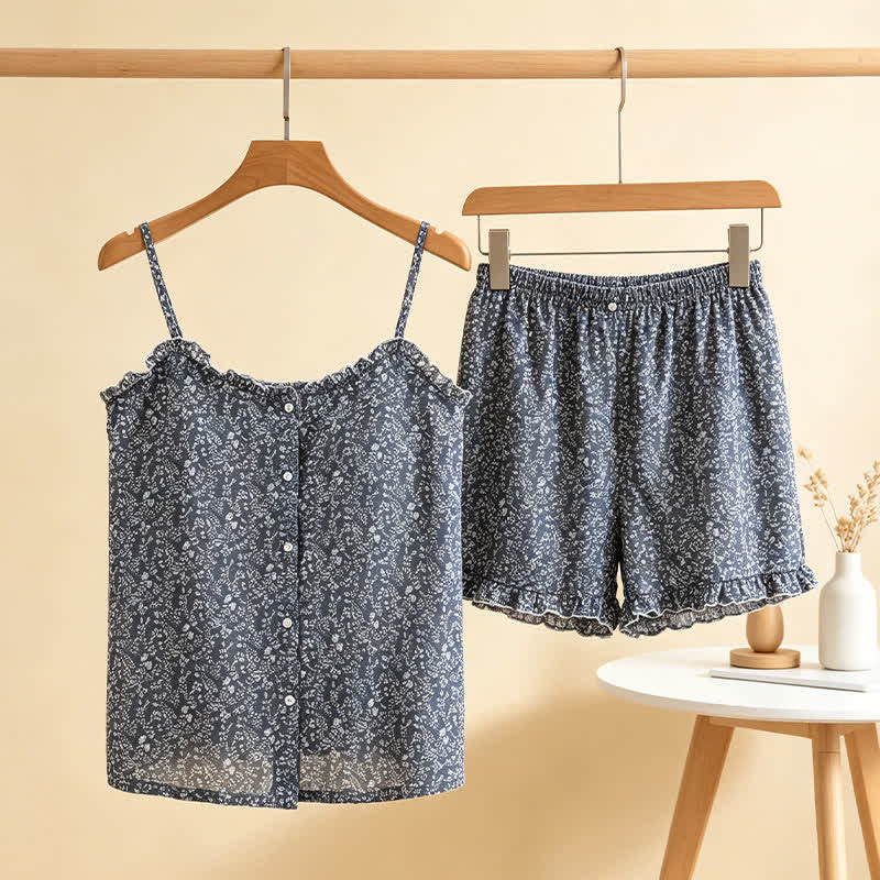Floral Cotton Ruffle Cami Women's Pajamas - image 0