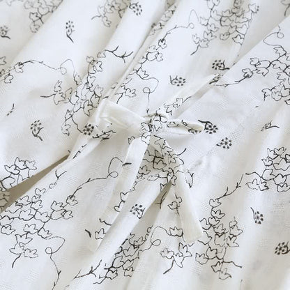 Unisex Floral Cotton Kimono Lounge Robe - image 7
