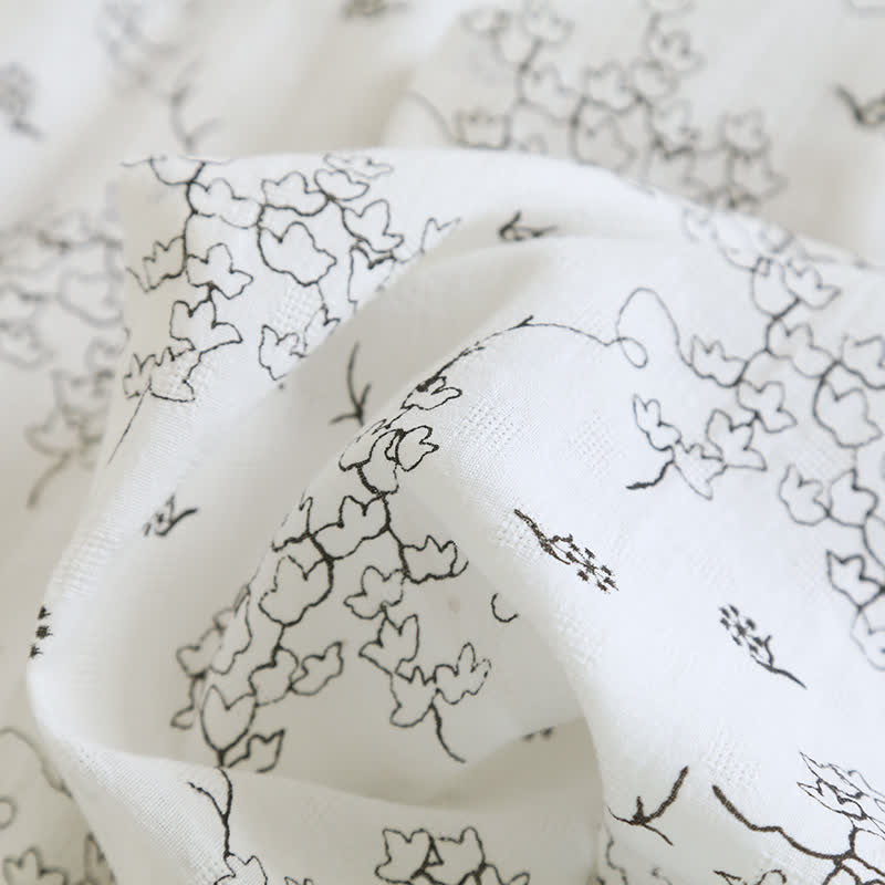 Unisex Floral Cotton Kimono Lounge Robe - image 8