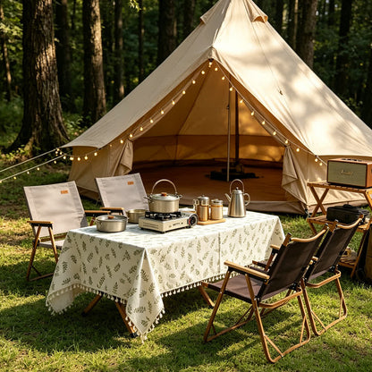 Minimalist Leaf Picnic Blanket Tablecloth - image 1