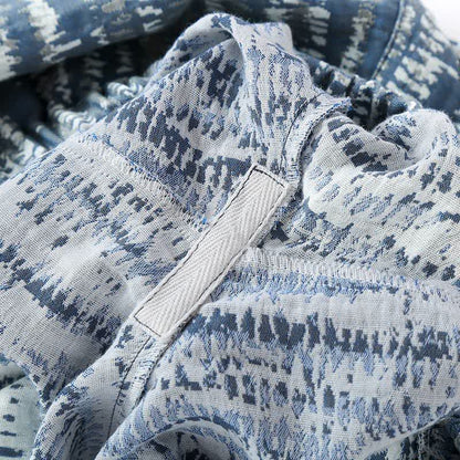 Unisex Blue Artistic Cotton Pajama Set - image 6