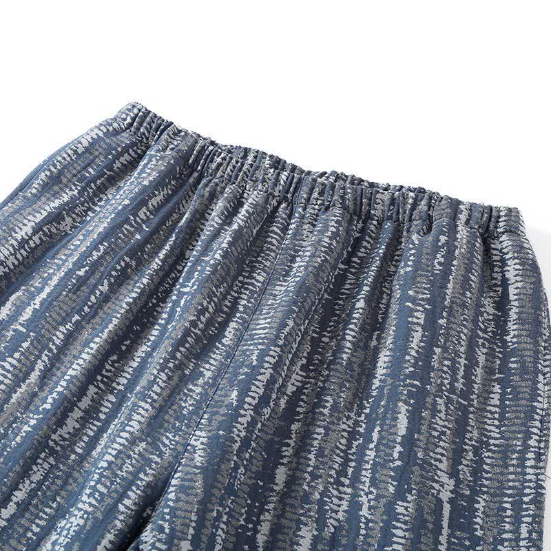 Unisex Blue Artistic Cotton Pajama Set - image 3