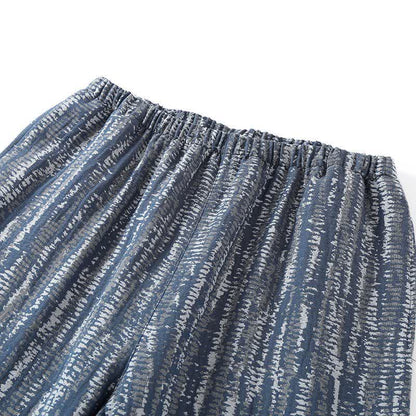 Unisex Blue Artistic Cotton Pajama Set - image 3