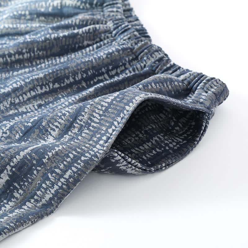 Unisex Blue Artistic Cotton Pajama Set - image 5