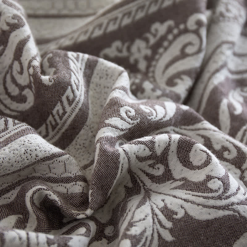 Damask Paisley Pattern Cotton Blanket - image 8