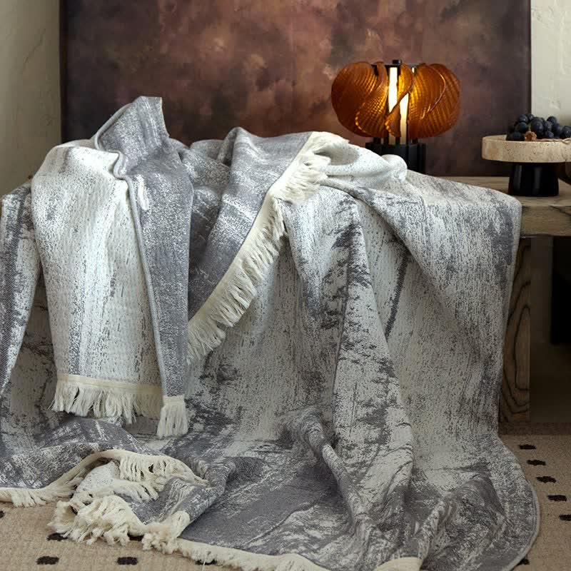 Abstract Ink Style Cotton Gauze Blanket - image 1