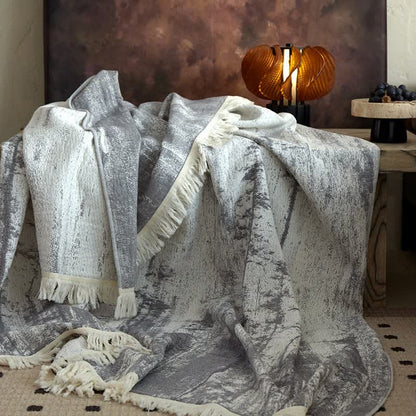 Abstract Ink Style Cotton Gauze Blanket - image 1