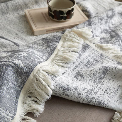Abstract Ink Style Cotton Gauze Blanket - image 6
