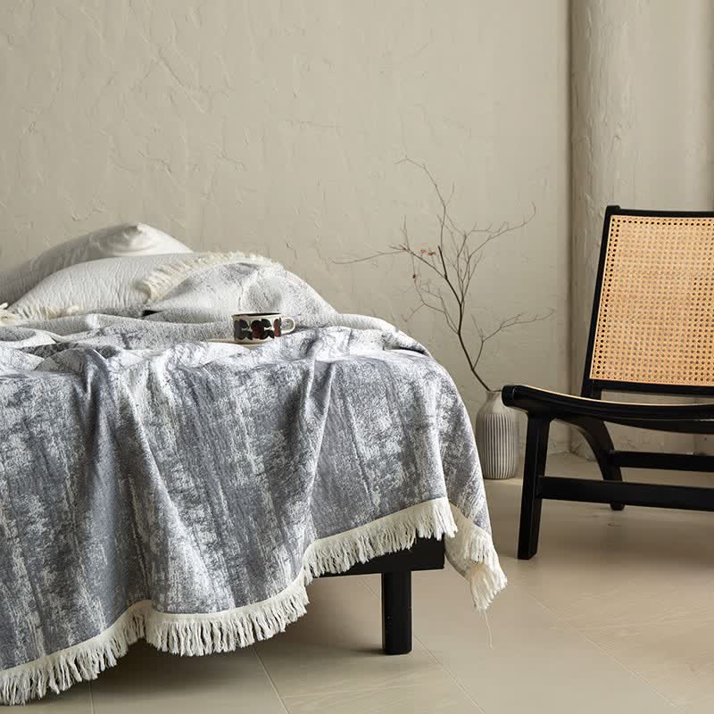 Abstract Ink Style Cotton Gauze Blanket - image 2