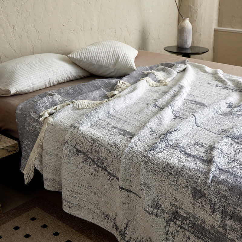 Abstract Ink Style Cotton Gauze Blanket - image 4