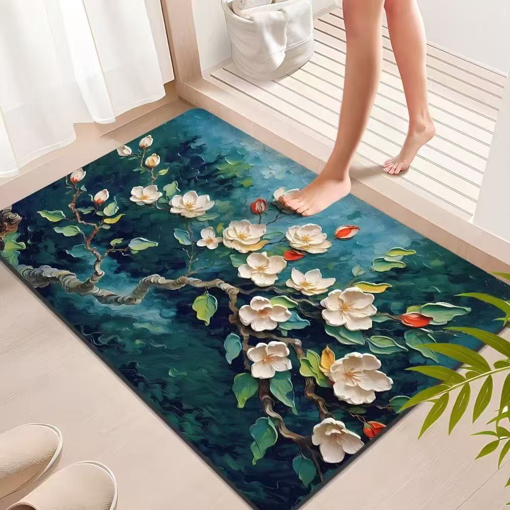 Impressionist Magnolia Bathroom Rug - 31" × 47" - image 0