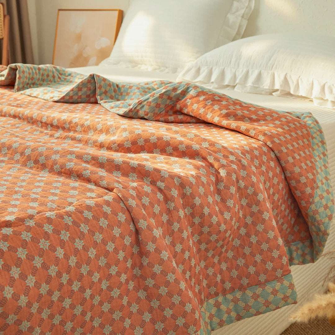Yarn-Dyed Jacquard Muslin Reversible Quilt - Queen - image 0