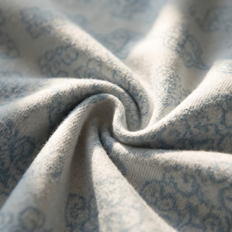 Multicolor Oriental Floral Cotton Gauze Quilt - image 5