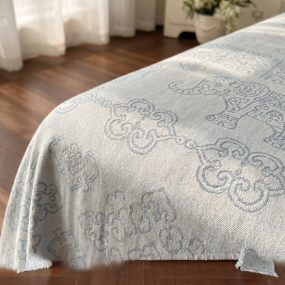 Multicolor Oriental Floral Cotton Gauze Quilt - image 4