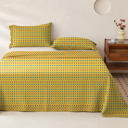 Colorful Grid Cotton Double Gauze Bedspread - image 2