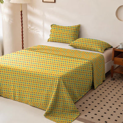 Colorful Grid Cotton Double Gauze Bedspread - image 3