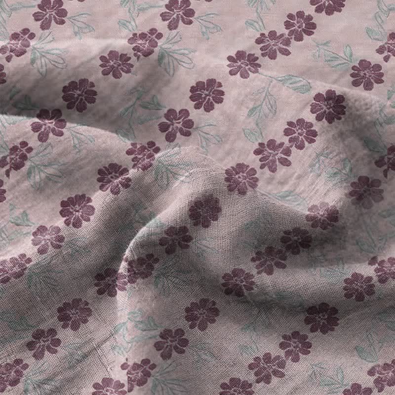 Elegant Floral Cotton Double Gauze Bedspread - image 20