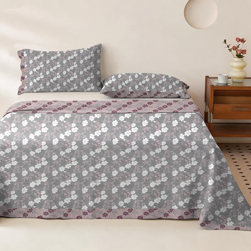 Elegant Floral Cotton Double Gauze Bedspread - image 16