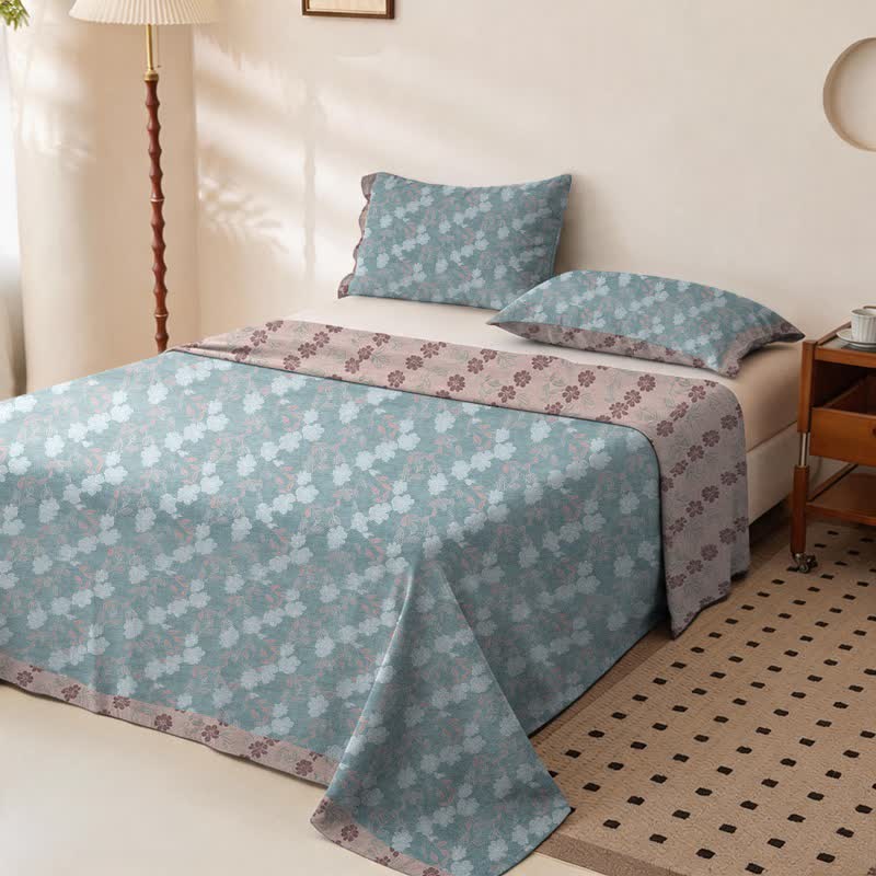 Elegant Floral Cotton Double Gauze Bedspread - image 8