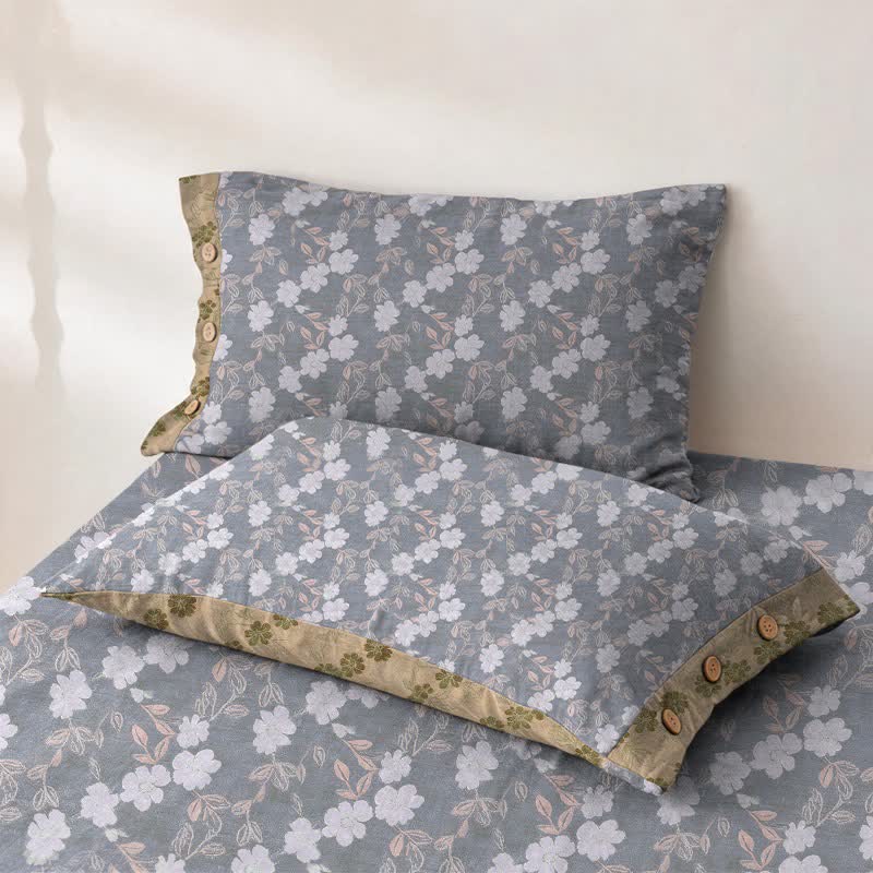 Elegant Floral Cotton Double Gauze Bedspread - image 5