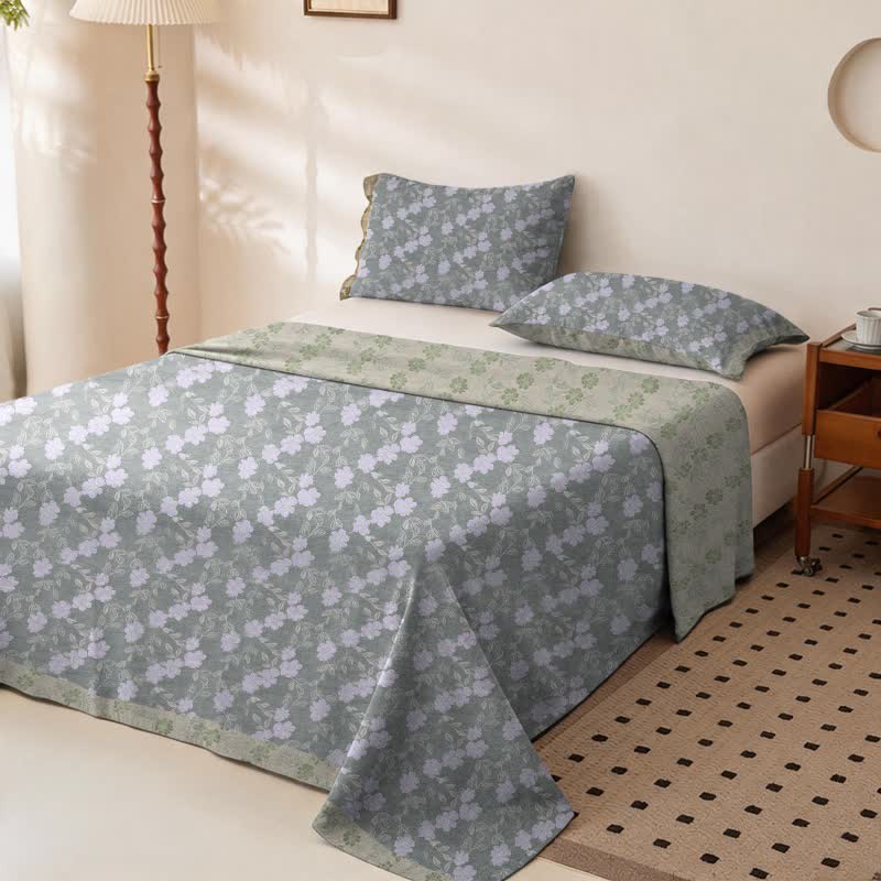 Elegant Floral Cotton Double Gauze Bedspread - image 24
