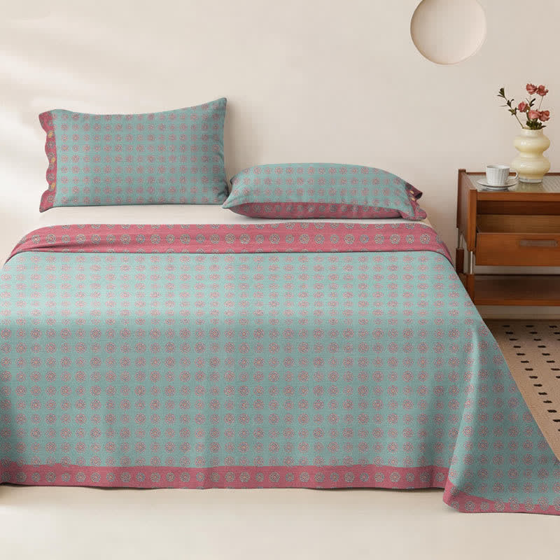 Vintage Pattern Cotton Double Gauze Bedspread - image 2